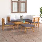 vidaXL 8-delige Loungeset met kussens massief acaciahout, Tuin en Terras, Tuinsets en Loungesets, Verzenden, Nieuw, Hardhout, Loungeset