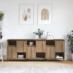 vidaXL Dressoirs 3 pcs artisanaal eikenkleurig 180 x 35 x 70, Huis en Inrichting, Kasten | Dressoirs, Verzenden, Nieuw, Overige houtsoorten