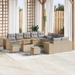 vidaXL Tuin Sofa Set in hoogte verstelbaar 13 pcs Beige poly, Verzenden, Nieuw