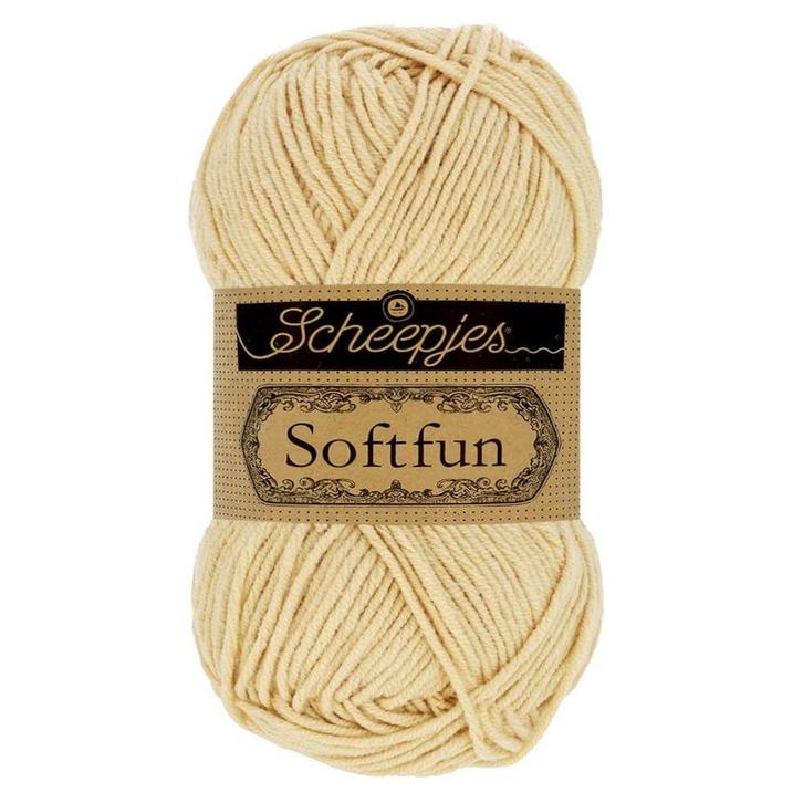 Scheepjes Softfun - 2632 tortilla - Katoen/Acryl Garen, Hobby en Vrije tijd, Breien en Haken, Ophalen of Verzenden