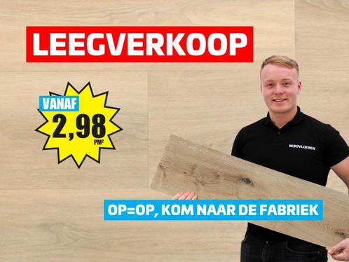 MEGA LEEGVERKOOP PVC-vloeren vanaf €2,98 p/m², Huis en Inrichting, Stoffering | Vloerbedekking, 75 m² of meer, Overige typen, Wit