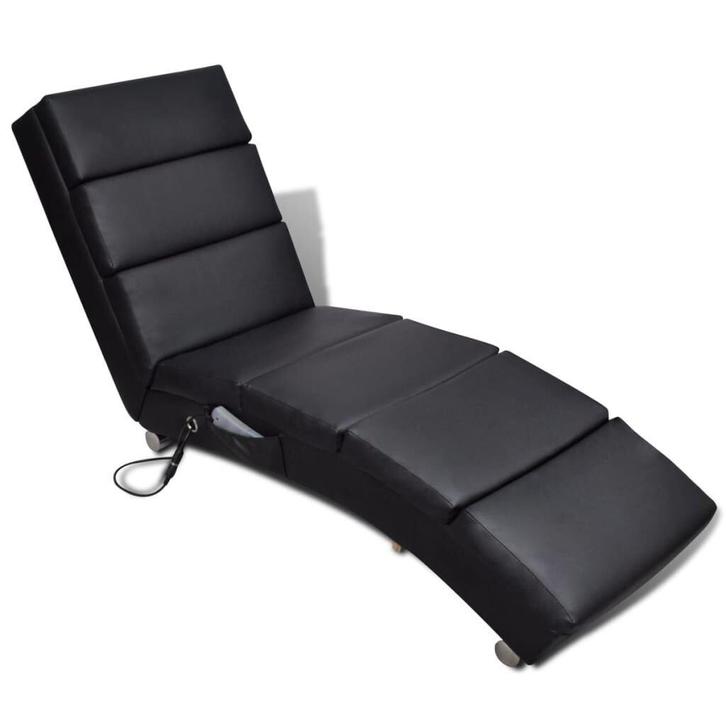 Zwarte Kunstleren Massagestoel - Tweedekansje - Relax! OP=OP, Huis en Inrichting, Fauteuils, 50 tot 75 cm, 150 cm of meer, Nieuw