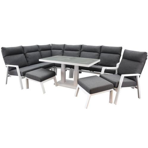 Pacific hoek dining loungeset 8 delig aluminium verstelbaar, Tuin en Terras, Tuinsets en Loungesets, Nieuw, Aluminium, Ophalen of Verzenden