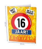 Raambord 16 Jaar Verjaardag (60x45cm), Hobby en Vrije tijd, Feestartikelen, Nieuw, Ophalen of Verzenden