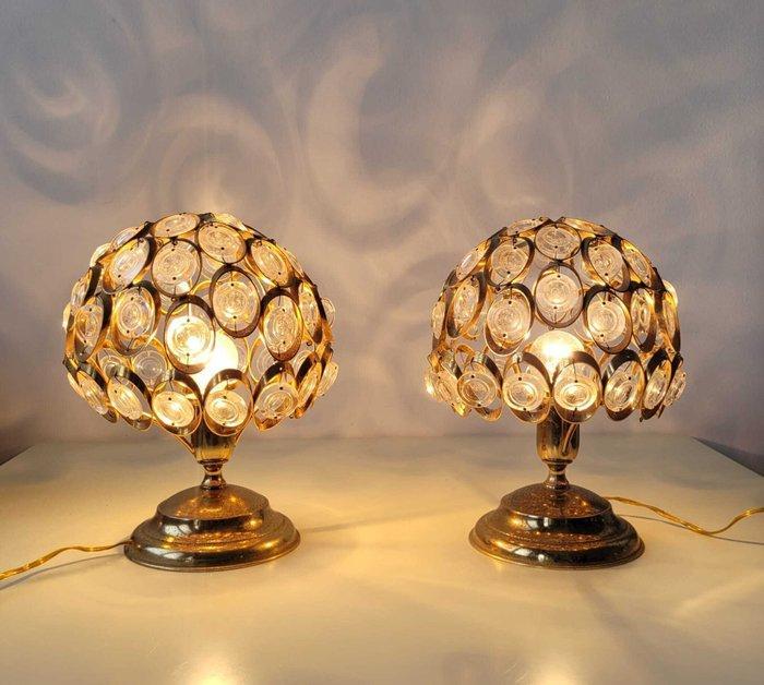 Tafellamp (2) - Messing, Kristal, Antiek en Kunst, Antiek | Lampen