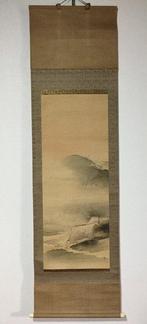 Landscape / Japanese Vintage Hanging Scroll KAKEJIKU / Silk, Antiek en Kunst