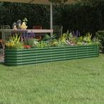 vidaXL Plantenbak 260x40x36 cm gepoedercoat staal groen, Tuin en Terras, Bloempotten, Verzenden, Nieuw