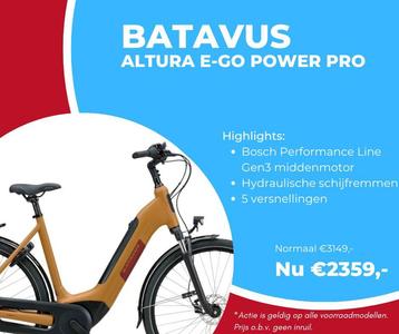 Aanbieding Batavus Altura E-go Power Pro electrische fiets