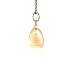 Gouden vintage hanger met citrien 14 krt, Sieraden, Tassen en Uiterlijk, Kettinghangers, Ophalen of Verzenden, Nieuw