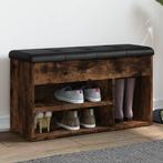 vidaXL Schoenenbank 82x32x45,5 cm bewerkt hout gerookt, Verzenden, Nieuw