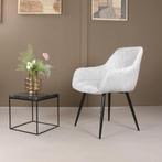 Eetkamerstoel met armleuning | Stof | Grijs | DS4U Flavio, Ophalen of Verzenden, Nieuw