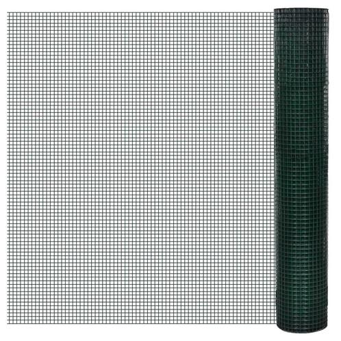 vidaXL Kippengaas 25x1 m gegalvaniseerd staal met, Tuin en Terras, Schuttingen, Nieuw, IJzer, 1 tot 2 meter, Verzenden