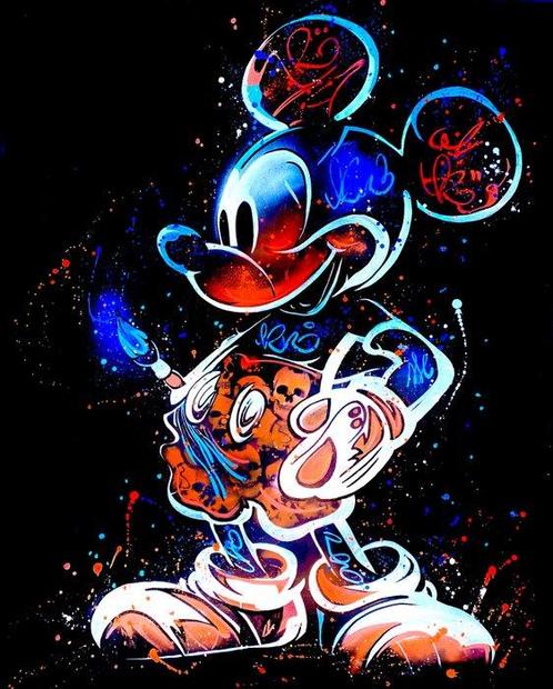 Moabit - Mickey Mouse - Neon Outlaw XL, Antiek en Kunst, Kunst | Schilderijen | Modern