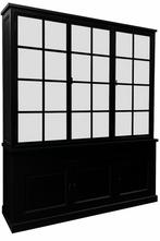 Buffetkast Soest zwart met stalen deuren 200 x 240cm, Huis en Inrichting, Ophalen of Verzenden, Nieuw