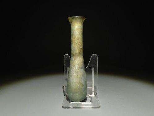 Oud-Romeins Glas Fles, 1e - 2e eeuw na Christus. 9,8 cm, Verzamelen, Mineralen en Fossielen