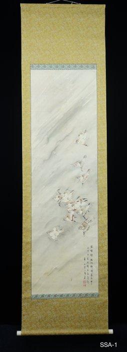 Flog of sparrows - ca 1872(Meiji) - Kagai  - Japan - Meiji, Antiek en Kunst, Antiek | Overige Antiek
