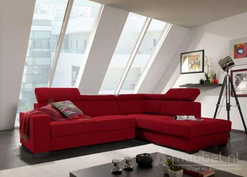 Hoekbank Raalte - hoekbanken - Rood, Huis en Inrichting, Banken | Sofa's en Chaises Longues, Nieuw, Stof