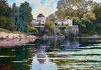 Luc Didier (1954) - Le Belvedere a Pessac sur Dordogne, Antiek en Kunst, Kunst | Schilderijen | Klassiek