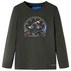 vidaXL Kindershirt met lange mouwen 128 kakikleurig, Verzenden, Nieuw