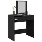vidaXL Kaptafel met spiegel 73x46,5x120 cm zwart, Huis en Inrichting, Tafels | Kaptafels, Verzenden, Nieuw