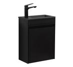 Toiletmeubel Sinta 40 x 22 cm Zwart Fonteinmeubel, Verzenden, Nieuw, Wastafel