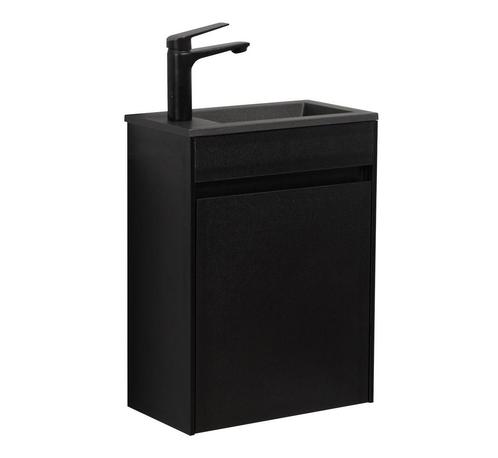 Toiletmeubel Sinta 40 x 22 cm Zwart Fonteinmeubel, Doe-het-zelf en Verbouw, Sanitair, Nieuw, Wastafel, Verzenden
