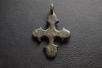 Byzantijns Brons Byzantijnse Reliekkruis Hanger, Antiek en Kunst