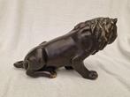 Beeld, Bronzen leeuw - 25 cm - Brons