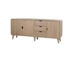 Dressoir 180 met 3 deuren en 3 lades, Acacia Weathered Wood, Ophalen of Verzenden, Nieuw