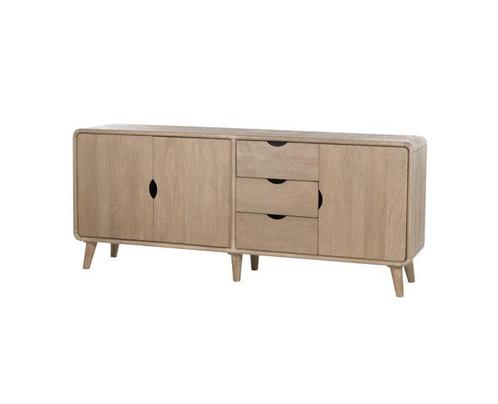 Dressoir 180 met 3 deuren en 3 lades, Acacia Weathered Wood, Huis en Inrichting, Kasten | Dressoirs, Nieuw, Ophalen of Verzenden