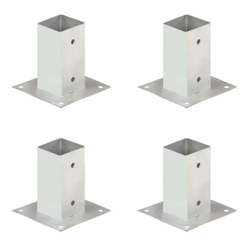 vidaXL Paalankers 4 st 71 mm gegalvaniseerd metaal, Tuin en Terras, Palen, Balken en Planken, Nieuw, Verzenden