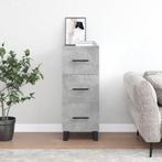 vidaXL Dressoir 34,5x34x90 cm bewerkt hout betongrijs, Huis en Inrichting, Kasten | Dressoirs, Minder dan 50 cm, Verzenden, Nieuw
