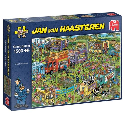 Jan Van Haasteren Puzzel Food Truck Festival 1500 Stukjes, Kinderen en Baby's, Speelgoed | Kinderpuzzels, Nieuw, Verzenden