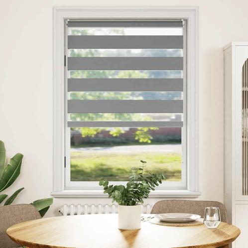 vidaXL Duo Rolgordijn 80x175cm Grijs, Huis en Inrichting, Stoffering | Gordijnen en Lamellen, Grijs, Nieuw, Verzenden