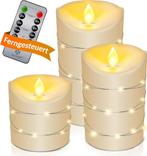 Led kaarsen met bewegende vlam - Met afstandsbediening - KES, Huis en Inrichting, Verzenden, Zo goed als nieuw