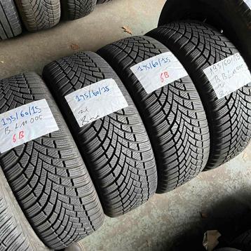 4 x Bridgestone Blizzak LM-005 195-60-15 Winterbanden 8mm beschikbaar voor biedingen