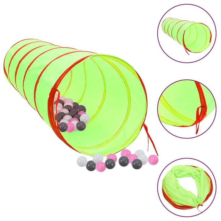 vidaXL Kinderspeeltunnel met 250 ballen 175 cm polyester, Kinderen en Baby's, Speelgoed | Speeltenten, Nieuw, Verzenden