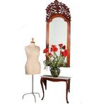 Willem III  Halspiegel met console en feestelijk gestoken a, Antiek en Kunst, Ophalen of Verzenden