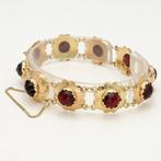 Armband - 14 karaat Geel goud - Granaat, Nieuw