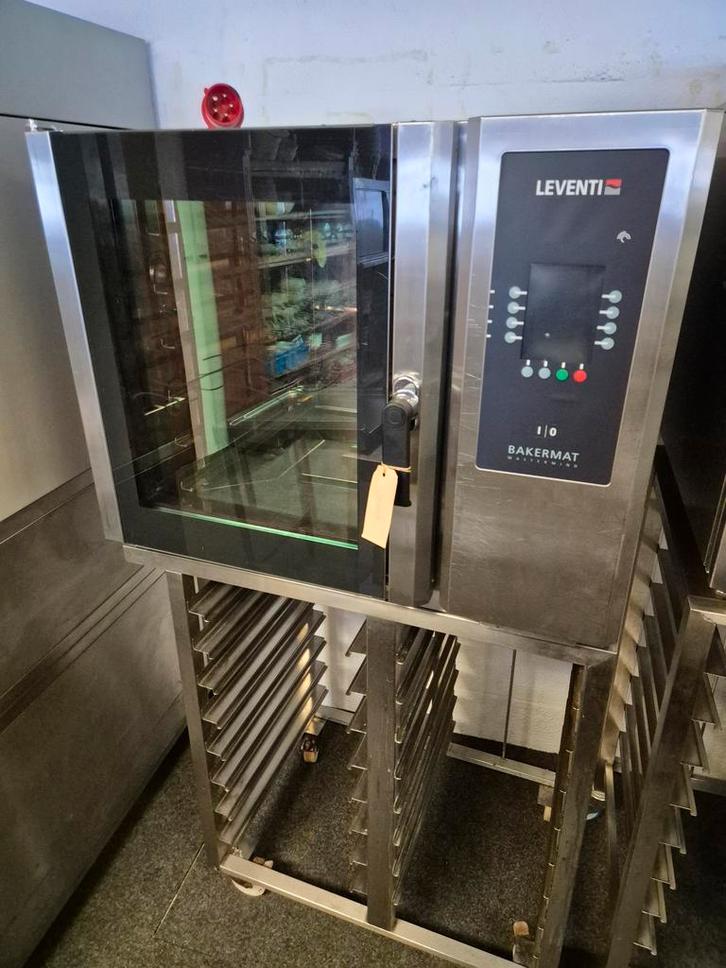 6 pl oven Leventi BM op rvs onderstel in VEILING, Zakelijke goederen, Horeca | Keukenapparatuur, Gebruikt, Ovens, Magnetrons en Steamers