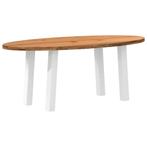 vidaXL Eettafel 200x100x74 cm ovaal massief eikenhout, Huis en Inrichting, Tafels | Eettafels, Verzenden, Nieuw