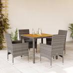 vidaXL 5-delige Loungeset met kussens poly rattan en, Tuin en Terras, Tuinsets en Loungesets, 4 zitplaatsen, Nieuw, Loungeset
