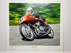 MV Agusta - Man - John Surtees - 1956 - Print, Verzamelen, Automerken, Motoren en Formule 1, Nieuw