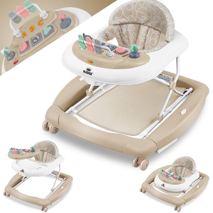 KIDIZ® 4in1 Baby walker - Loopstoel - Loopwagen - Opvouwbaar, Kinderen en Baby's, Autostoeltjes, Nieuw, Verzenden