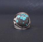 Zwarte Tibetaanse Turquoise Ring - India - Eind 20e eeuw, Antiek en Kunst