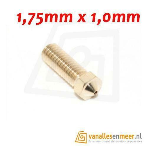 E3D Volcano nozzle messing 1,75 mm x 1,00 mm, Computers en Software, 3D-printerbenodigheden, Verzenden