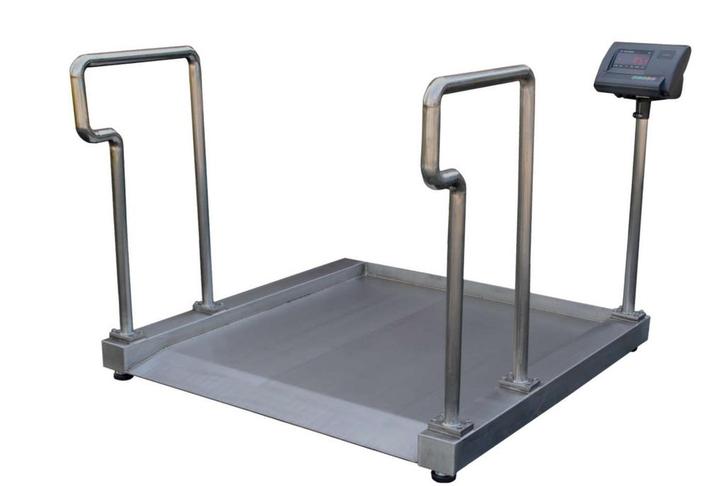 RVS Rolstoelweegschaal, Stasteunweegschaal 300kg x 100gr, Doe-het-zelf en Verbouw, Weegschalen, Verzenden