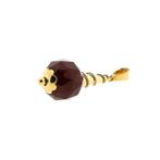 Gouden kogel hanger met carneool | Vintage (vintage hanger), Ophalen of Verzenden, Gebruikt, Goud, Overige merken