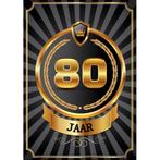 Luxe 80 jaar verjaardag poster - 80 jaar versiering, Ophalen of Verzenden, Nieuw