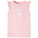 vidaXL Kindershirt met ruches aan de mouwen 140 lichtroze, Verzenden, Nieuw